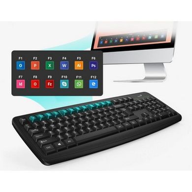 Комплект (клавіатура+миша) Genius Smart KM-8100 Black Ukr (31340004410) фото