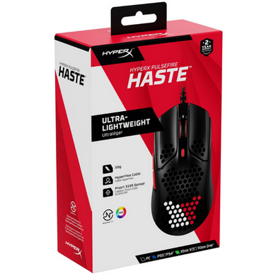 Миша комп'ютерна HyperX Pulsefire Haste USB Black/Red (HMSH1-A-RD/G, 4P5E3AA) фото