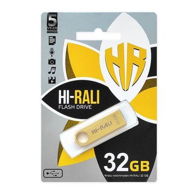 Flash память Hi-Rali 32 GB Shuttle series Gold (HI-32GBSHGD) фото