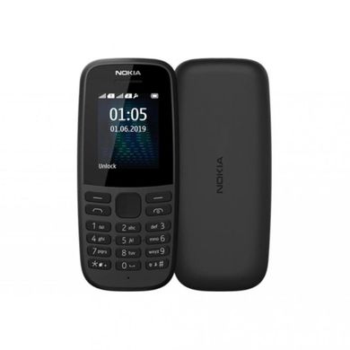 Смартфон Nokia 105 Single Sim 2019 Black (16KIGB01A13) фото