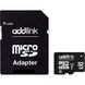 addlink 32 GB microSDHC class 10 UHS-I + SD Adapter AD32GBMSH310A детальні фото товару
