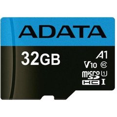 Карты памяти ADATA 32 GB microSDHC UHS-I Premier A1 + SD Adapter AUSDH32GUICL10A1-RA1