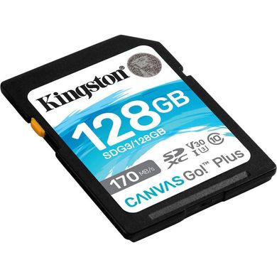 Карта пам'яті Kingston 128 GB SDXC class 10 UHS-I U3 Canvas Go! Plus SDG3/128GB фото