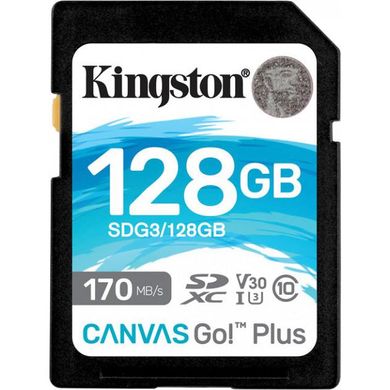 Карта памяти Kingston 128 GB SDXC class 10 UHS-I U3 Canvas Go! Plus SDG3/128GB фото