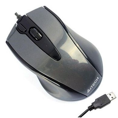 Мышь компьютерная A4Tech N-500F DaGLOSSY Gray фото