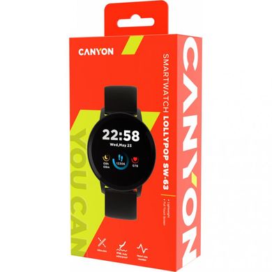 Смарт-часы Canyon Lollypop SW-63 Black (CNS-SW63BB) фото