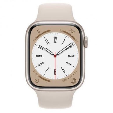 Смарт-часы Apple Watch Series 8 GPS + Cellular 45mm Starlight Aluminum Case w. Starlight S. Band - M/L (MNVQ3) фото