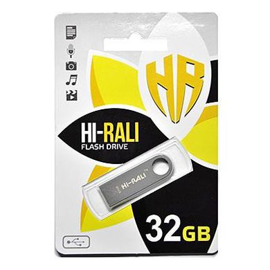 Flash память Hi-Rali 32 GB USB Flash Drive Shuttle series Silver (HI-32GBSHSL) фото