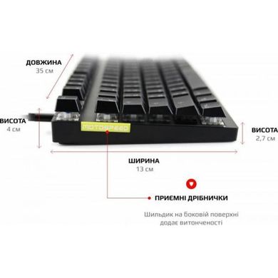 Клавиатура Motospeed GK82 Outemu Red USB/Wireless Black (mtgk82bmr) фото