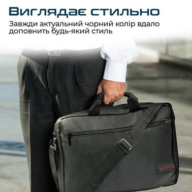 Сумка та рюкзак для ноутбуків Promate Gear-MB 15.6 Black (gear-mb.black) фото