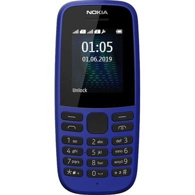 Смартфон Nokia 105 Single Sim 2019 Blue (16KIGL01A13) фото