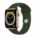 Apple Watch Series 6 GPS + Cellular 40mm Gold Stainless Steel Case w. Cyprus Green Sport B. (M02W3)