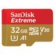 SanDisk 32 GB microSDHC UHS-I U3 Extreme Action A1 + SD Adapter SDSQXAF-032G-GN6MA подробные фото товара