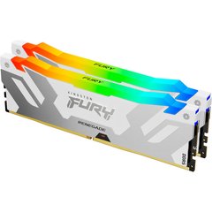 Оперативна пам'ять Kingston FURY 32 GB (2x16GB) DDR5 6000 MHz Renegade RGB White/Silver (KF560C32RWAK2-32) фото