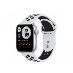 Смарт-часы Apple Watch Nike SE GPS 44mm Silver Alum Case w. Pure Plat./Black Nike S. Band (MKQ73) фото