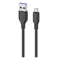 Кабель USB 2E USB 2.0 to Micro USB 1m Glow Black (2E-CCAM-BL) фото