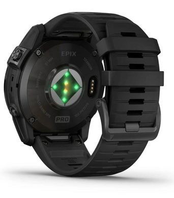 Смарт-часы Garmin Epix Pro Gen 2 51mm Sapphire Carbon Gray DLC Titanium with Black Silicone (010-02804-53) фото