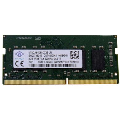 Оперативна пам'ять Nanya SO-DIMM 8GB DDR4 3200 MHz (NT8GA64D88CX3S-JR) фото