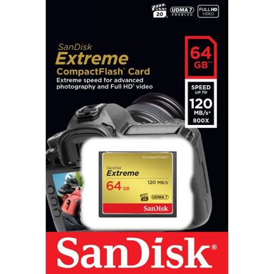 Карта пам'яті SanDisk 64 GB Extreme CompactFlash SDCFXSB-064G-G46 фото