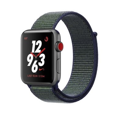 Смарт-годинник Apple Watch Nike+ Series 3 GPS + Cellular 38mm Space Gray Aluminum w. Black/Pure PlatinumSport L. (MQL82 фото