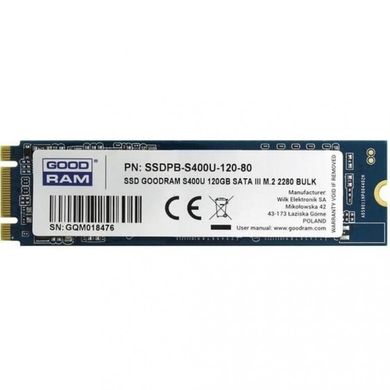 SSD накопичувач GOODRAM S400u 120 GB (SSDPR-S400U-120-80) фото