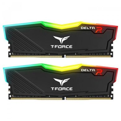 Оперативна пам'ять Team T-Force Delta RGB Black 8Gb KIT(2x4Gb) DDR4 PC3000 (TF3D48G3000HC16CDC01) фото