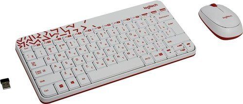 Комплект (клавиатура+мышь) Logitech MK240 White USB (920-008212) фото