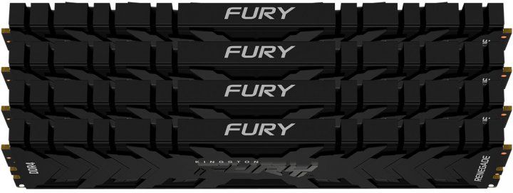 Оперативная память Kingston Fury DDR4-3200 131072MB PC4-25600 (Kit of 4x32768) Renegade Black (KF432C16RBK4/128) фото