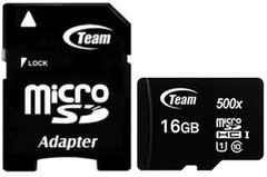 Карта пам'яті TEAM 16 GB microSDHC UHS-I + SD Adapter TUSDH16GCL10U03 фото