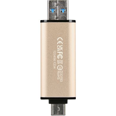 Flash пам'ять Transcend JetFlash 930C 512GB USB 3.2 / Type-C Gold-Black (TS512GJF930C) фото