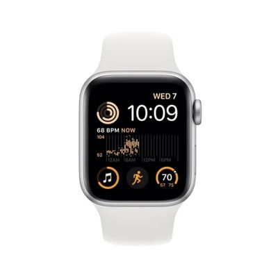 Смарт-годинник Apple Watch SE 2 GPS + Cellular 40mm Silver Aluminum Case with White Sport Band - S/M (MNTP3) фото