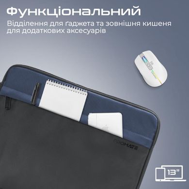 Сумка та рюкзак для ноутбуків Promate Limber-SB 13" Black (limber-sb.black) фото