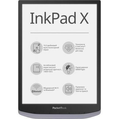 Электронная книга PocketBook 1040 InkPad X Metallic grey (PB1040-J-CIS) фото