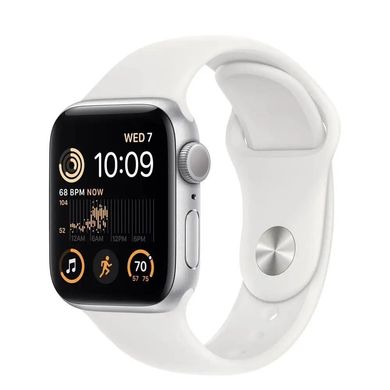 Смарт-часы Apple Watch SE 2 GPS + Cellular 40mm Silver Aluminum Case with White Sport Band - S/M (MNTP3) фото