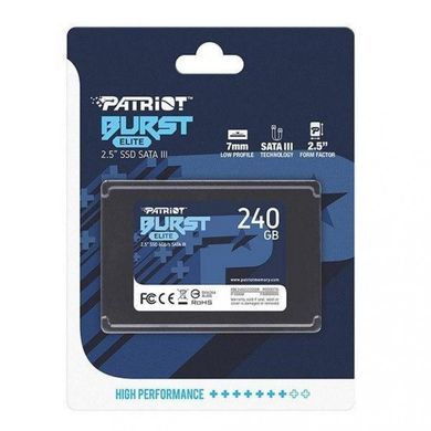 SSD накопитель PATRIOT Burst Elite 240 GB (PBE240GS25SSDR) фото