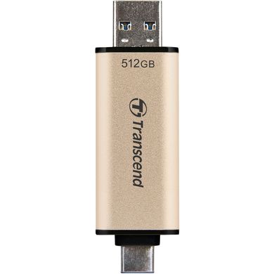 Flash пам'ять Transcend JetFlash 930C 512GB USB 3.2 / Type-C Gold-Black (TS512GJF930C) фото