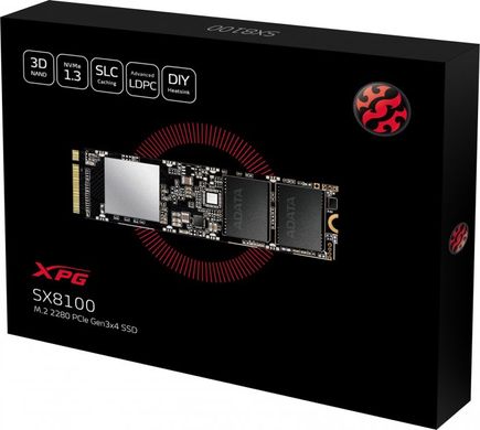 SSD накопитель ADATA SSD XPG SX8100 1TB M.2 NVMe (ASX8100NP-1TT-C) фото