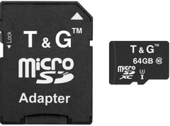 Карта пам'яті T&G 64 GB microSDXC Class 10 UHS-I (U3) + SD-adapter TG-64GBSDU3CL10-01 фото