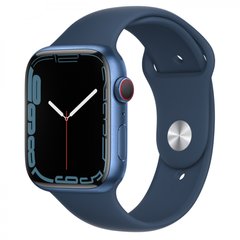 Смарт-часы Apple Watch Series 7 GPS + Cellular 45mm Blue Aluminum Case w. Abyss Blue S. Band (MKJA3) фото
