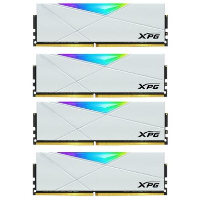 Оперативна пам'ять ADATA 64 GB (4x16GB) DDR4 3600 MHz XPG Spectrix D50 RGB White (AX4U360016G18I-QCWH50) фото