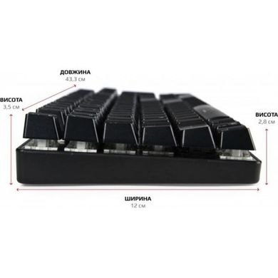 Клавиатура Motospeed CK104 USB Outemu Blue, RGB ENG, UKR, RUS Silver (mtck104cmb) фото