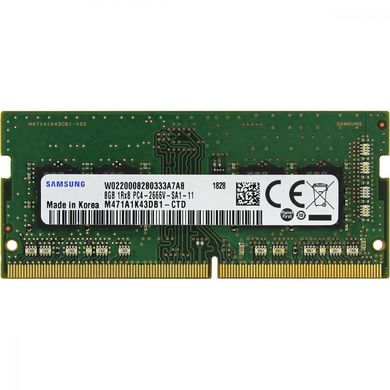 Оперативна пам'ять Samsung 8 GB SO-DIMM DDR4 2666 MHz (M471A1K43CB1-CTD) фото