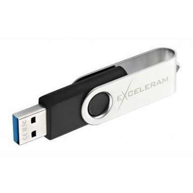 Flash память Exceleram 128 GB P1 Series Silver/Black USB 3.1 Gen 1 (EXP1U3SIB128) фото