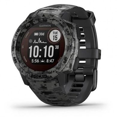 Смарт-годинник Garmin Instinct Solar Graphite Camo (010-02293-05/010-02293-15) фото