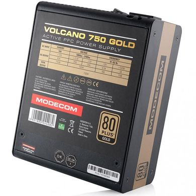 Блок питания Modecom VOLCANO 750 GOLD (ZAS-MC90-SM-750-ATX-VOLCANO-GOLD) фото