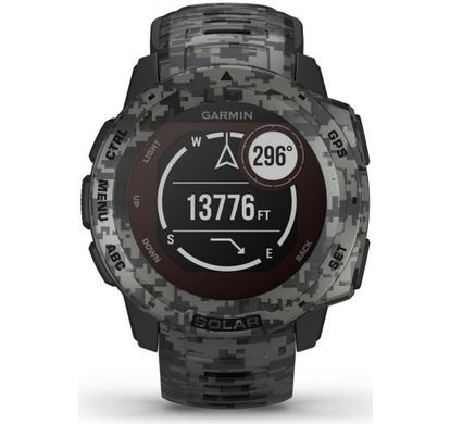 Смарт-часы Garmin Instinct Solar Graphite Camo (010-02293-05/010-02293-15) фото