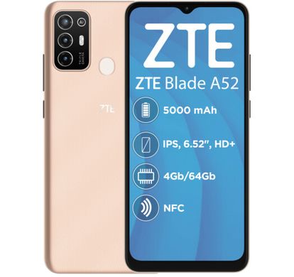 Смартфон ZTE Blade A52 4/64GB Silk Gold фото