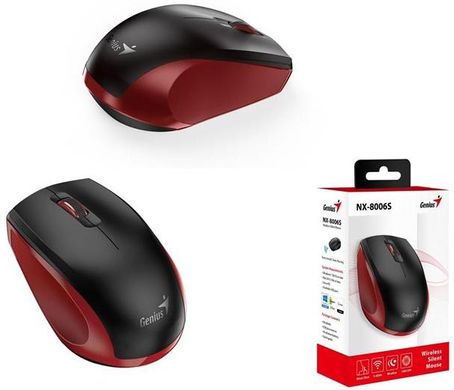 Мышь компьютерная Genius NX-8006 Silent WL Red (31030024401) фото