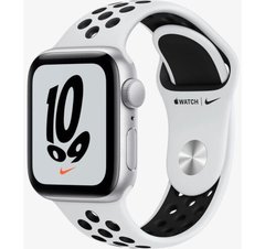 Смарт-годинник Apple Watch Nike SE GPS 40mm Silver Alum Case w. Pure Plat./Black Nike S. Band (MKQ23) фото