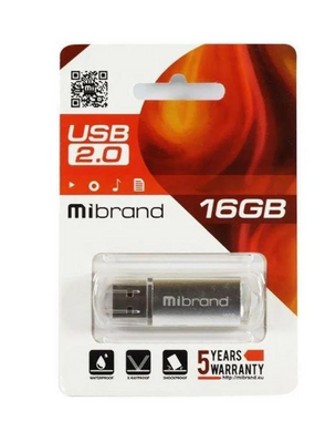 Flash пам'ять Mibrand 16GB Cougar USB 2.0 Silver (MI2.0/CU16P1S) фото